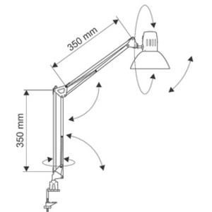 MAUL Lampe de bureau à LED MAULstudy, pince, noir