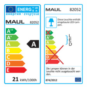 MAUL Lampe de bureau à LED MAULwork, pince, dimmable, blanc
