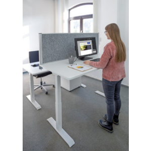 MAUL Système de cloison de bureau MAULconnecto, argent/ gris