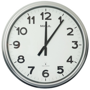 MAUL Horloge murale/radio MAULride, diamètre: 610 mm, argent