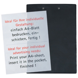 Maul Porte-bloc, plastifié, A4, noir