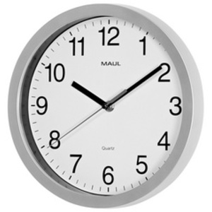 MAUL Horloge murale/horloge radio MAULrun, diamètre: 250 mm