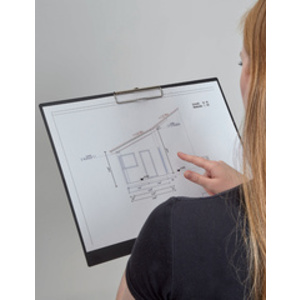 MAUL Porte-bloc, plastique avec pince de serrage, A3, noir