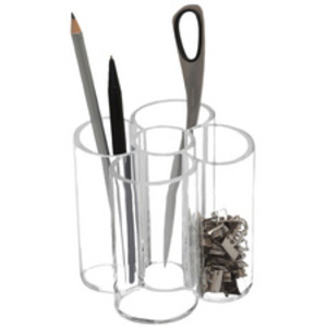 MAUL Pot à crayons, 5 compartiments, transparent