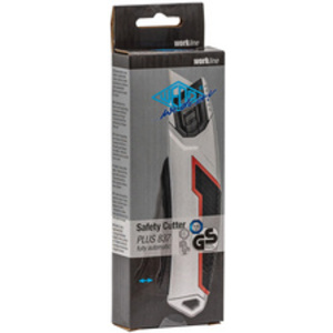 WEDO Cutter de sécurité PLUS 837, lame: 19 mm, noir/argent