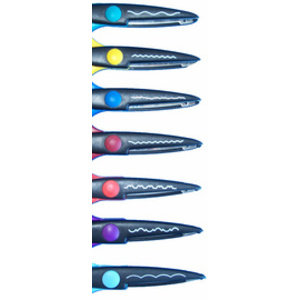 WEDO Ciseaux cranteurs , découpe forme coloniale, bleu