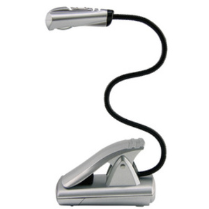 WEDO Lampe de lecture LED avec clip, mobile, 1 LED, argent