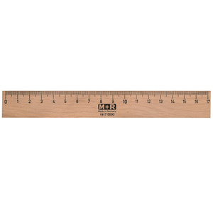 M+R Règle en bois, 300 mm, hêtre, avec insert métallique