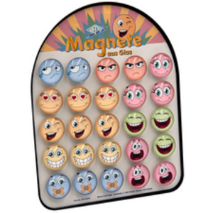 WEDO Aimant à visage, en verre, tableau magnétique de 25