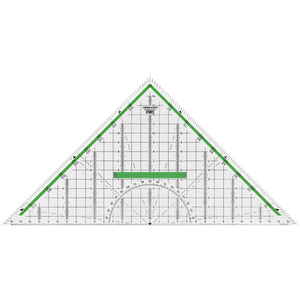M+R Equerre géométrique, hypoténuse: 320 mm, transparent