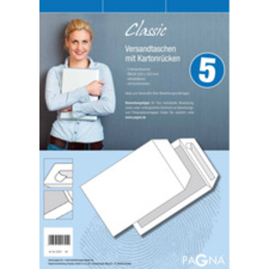 PAGNA Pochette d'expédition B4, autocollant, blanc