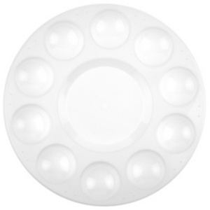 kangaro Palette de peinture, plastique, rond, 170 mm, blanc