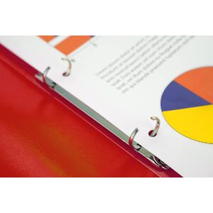 kangaro Classeur à anneaux, 2 anneaux, PP, A4, rouge