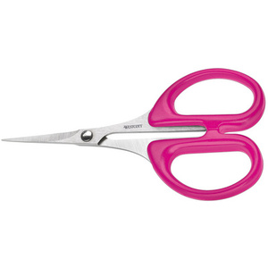 WESTCOTT Ciseaux à silhouette, rond, longueur : 100 mm, rose