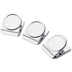WESTCOTT Clip magnétique, 38 x 45 mm, par 3, argent/chrome