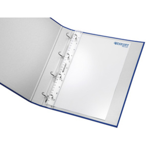 WESTCOTT Règle plate avec trous pour classeur, 300 mm