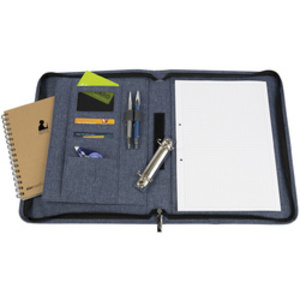 WEDO Serviette classeur 'DENIM', A4, en polyester, bleu mêlé