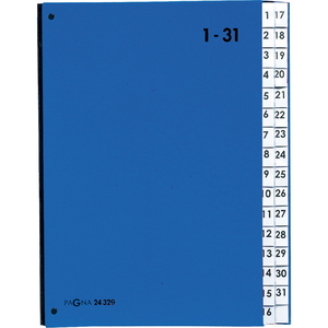 PAGNA Trieur Color, format A4, 1 - 31, 31 compartiments