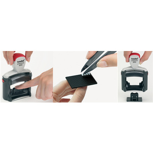 trodat Jeu de caractères, hauteur de caractère: 3 mm,336 pcs