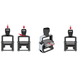 trodat Cassette d'encrage de rechange 6/50, bleu, pack de 2