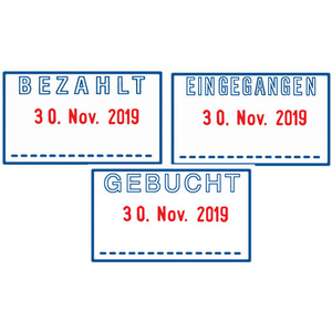 trodat Cassette de rechange 6/4750/2, pack de 2, bleu/rouge