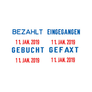 trodat Cassette d'encrage 6/4850/2, pack de 2, bleu/rouge