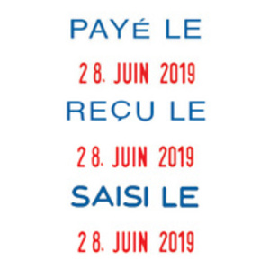 trodat Cassette d'encrage 6/4850/2, pack de 2, bleu/rouge