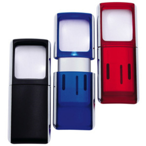 WEDO Loupe rectangulaire avec éclairage à LED, bleu