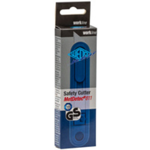WEDO Cutter de sécurité MetDetec 811, lame: 19 mm, bleu
