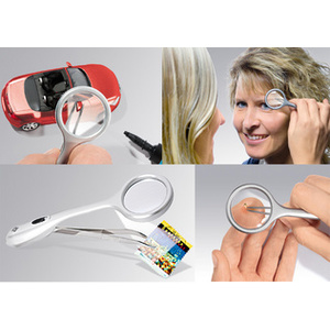 WEDO Pince à épiler avec loupe 'Trizette', avec lumière LED