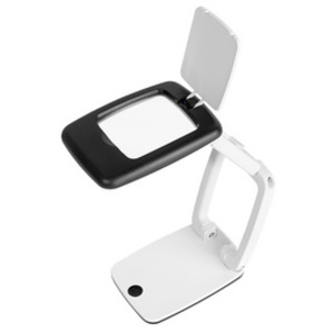 WEDO Loupe de table Pocket avec lumière LED, blanc/noir