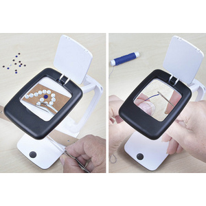 WEDO Loupe de table Pocket avec lumière LED, blanc/noir