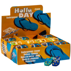 WEDO Gomme plastique Flip Flop 'HOLLYDAY', présentoir de 36