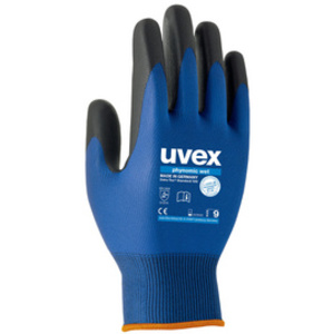 uvex Gants de travail phynomic wet, T. 11, bleu/anthracite