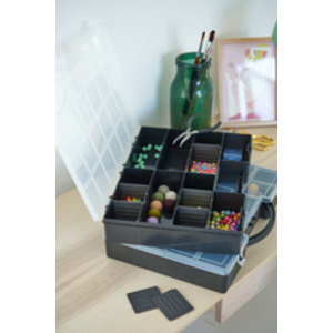 Plast team Boîte d'assortiment LUXOR HOBBY BOX, noir