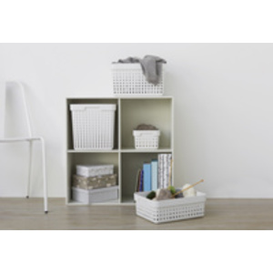 NHG Bac de rangement SEOUL BASKET M, PP, blanc