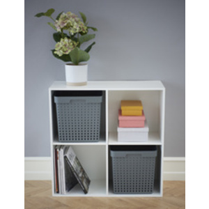 NHG Bac de rangement SEOUL BASKET XL, PP, gris