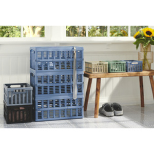 NHG Caisse de rangement pliante, PP, 32,5 litres, noir