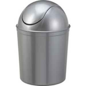past team Poubelle à couvercle basculant, 5 litres, argent