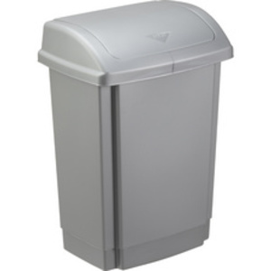 past team Poubelle à couvercle basculant, 15 litres, blanc