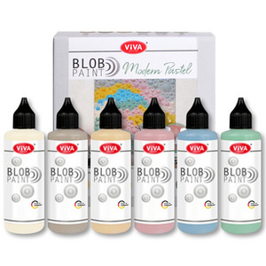 ViVA DECOR Peinture Blob Paint 'Modern Pastel', 6 pièces