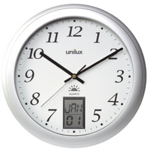 UNiLUX Horloge murale à quartz 'INSTINCT', argent - 60343
