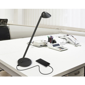 UNiLUX Lampe de bureau à LED JACK, avec port USB, noir