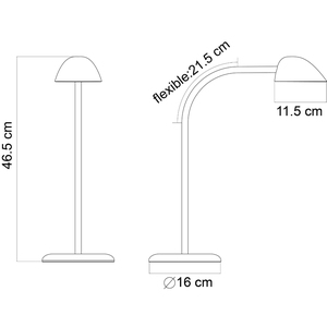 UNiLUX Lampe de bureau à LED EASY, noir
