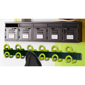 UNiLUX Patères/portemanteau mural FIL, 6 crochets, bleu