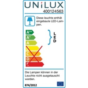 UNiLUX Lampadaire à LED LEDDY, dimmable, noir
