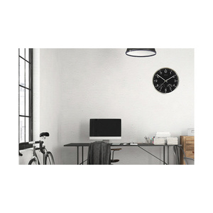 UNiLUX Horloge murale WETTY, diamètre : 300 mm, noir