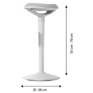 UNiLUX Tabouret ergonomique ERGO BOOST, blanc-gris