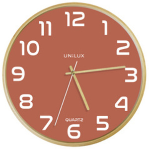 UNiLUX Horloge murale à quartz 'BALTIC', rouge brique
