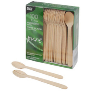 PAPSTAR Cuillère à café en bois 'pure', longueur: 110 mm